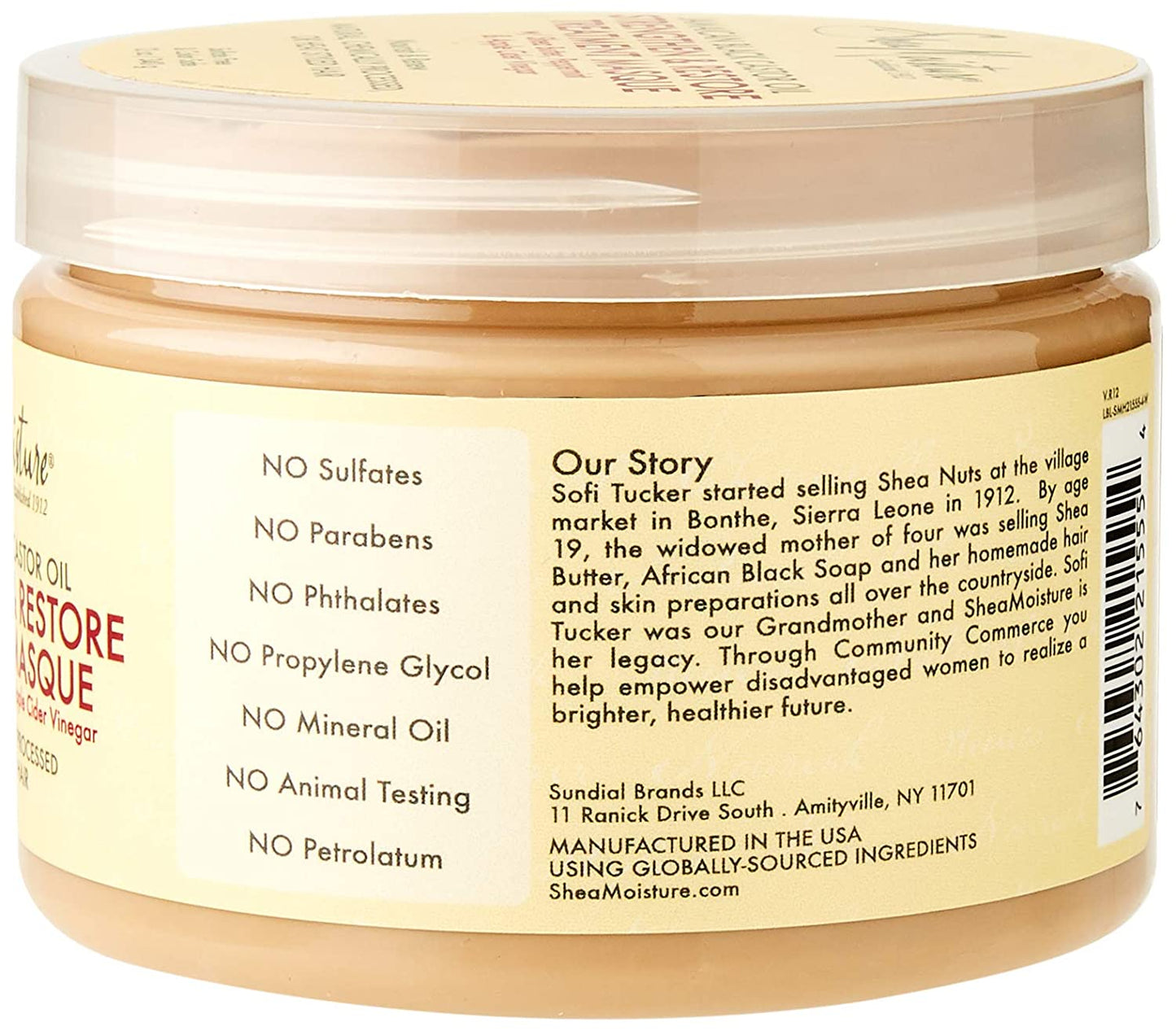 Shea Moisture Jamaican Black Castor Oil Strengthen-Grow & Restore Treatment Masque 12oz