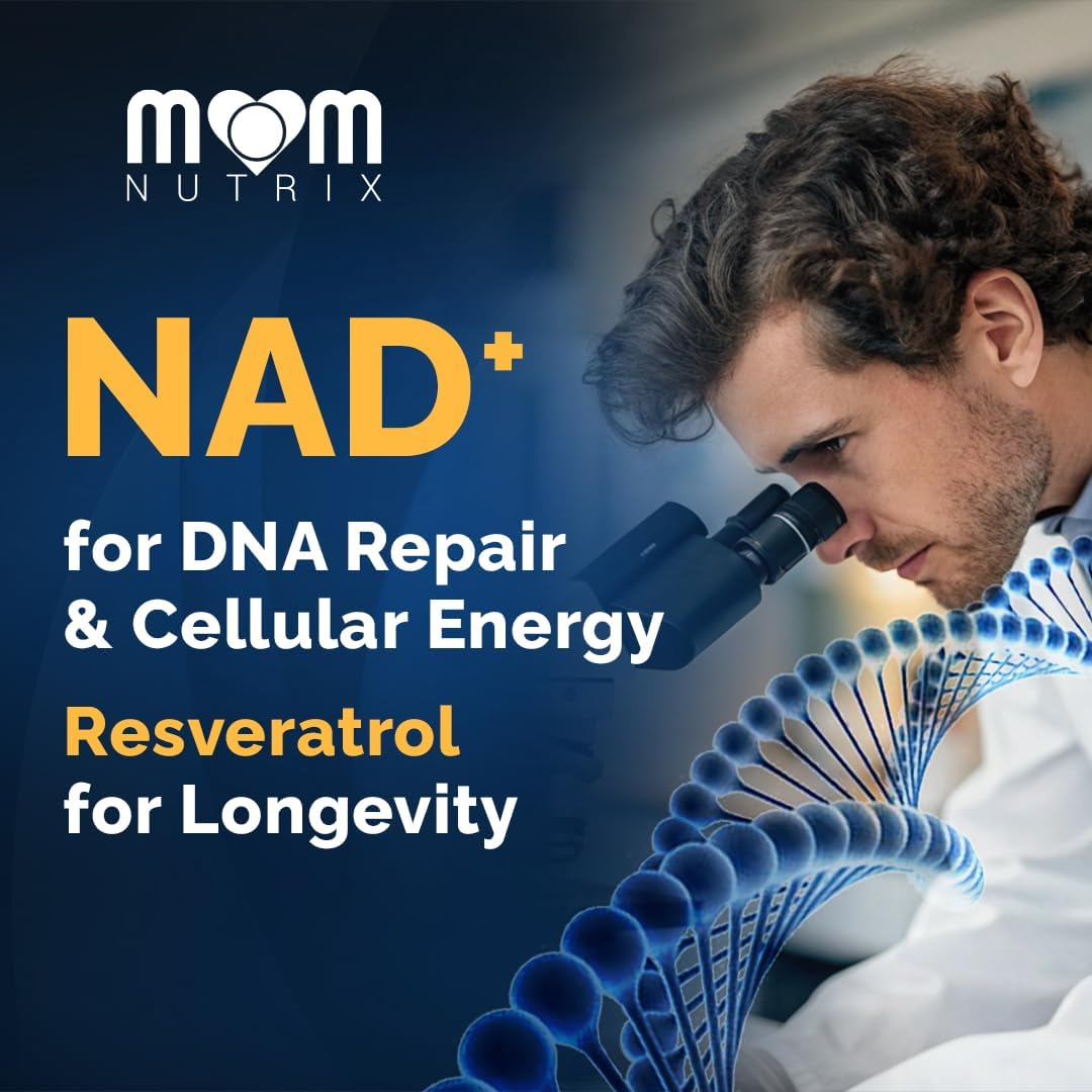 Mom Nutrix Liposomal NAD+ with Resveratrol 2,000 mg, 120 Capsules