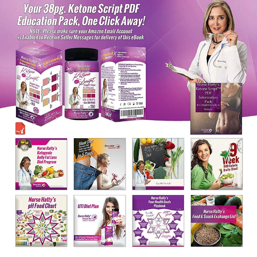 Nurse Hatty Professional Grade Ketone Test Strips 150 Counts