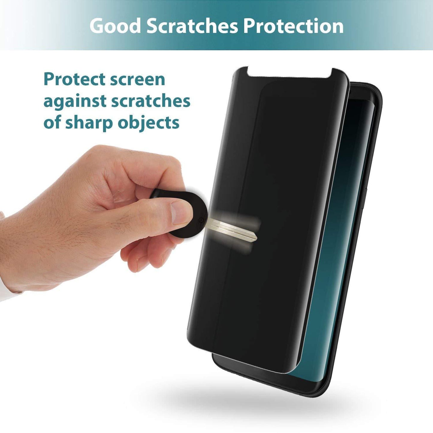 Klearlook Privacy Series, Galaxy S8 Privacy Screen Protector, Tempered Glass