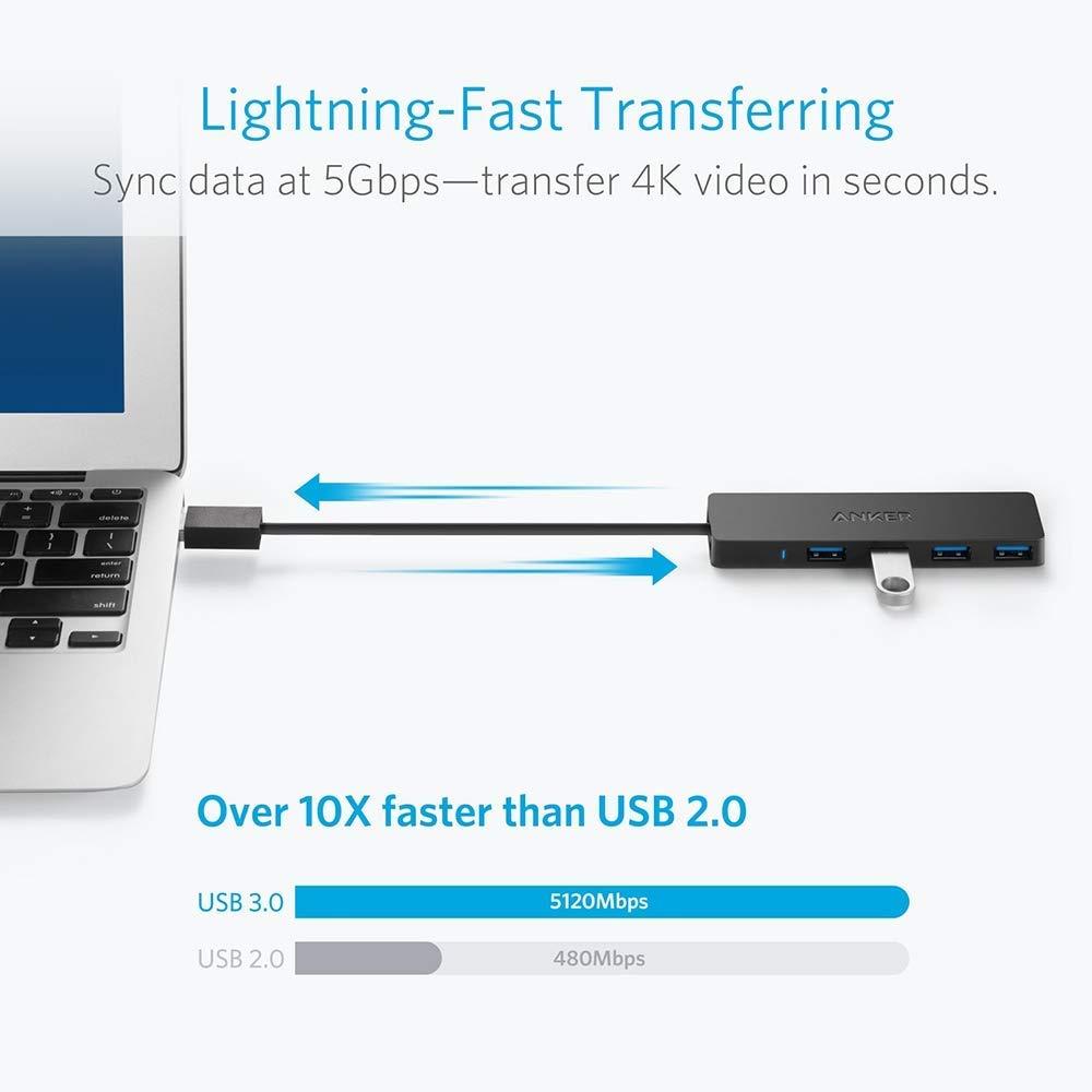 4-Port Ultra Slim USB 3.0 Data Hub