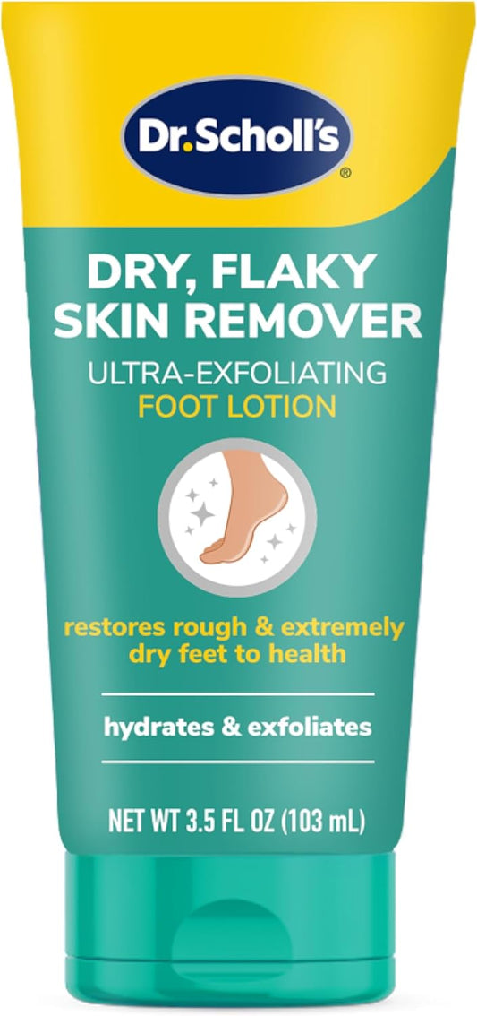 Dr. Scholl's Dry, Flaky Ultra Exfoliating Foot Lotion Hydrates & Exfoliates Extremely Dry Skin - 103m