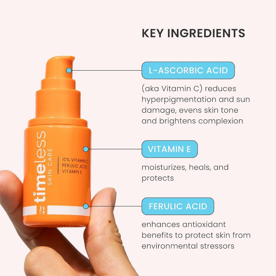 Timeless Skin Care CEF Serum 10% Vitamin C 1 fl oz (30 ml)