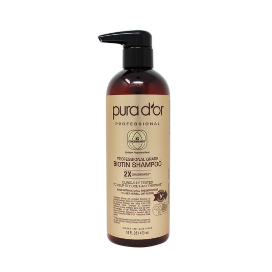 PURA D'OR Professional Grade Biotin Shampoo, 16 oz (473 mL) Packaging may vary