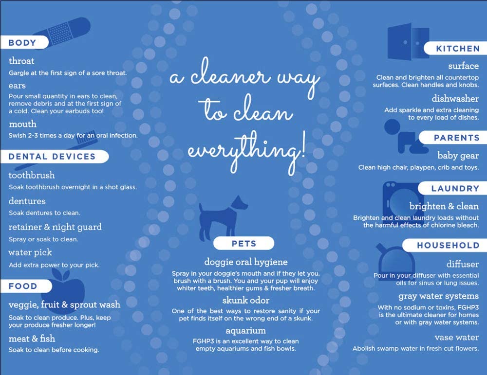 Essential Oxygen HP Food Grade Hydrogen Peroxide 3% USP Solution 8 Oz