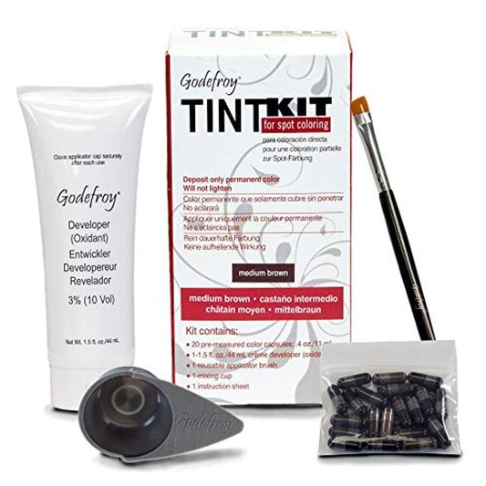 Godefroy Professional Tint Kit, For Spot Coloring, Medium Brown, 20 Count