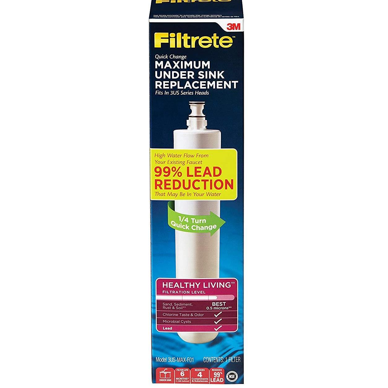 Filtrete Quick Change Maximum Under Sink Replacement Filter for Use in 3US-MAX-F01