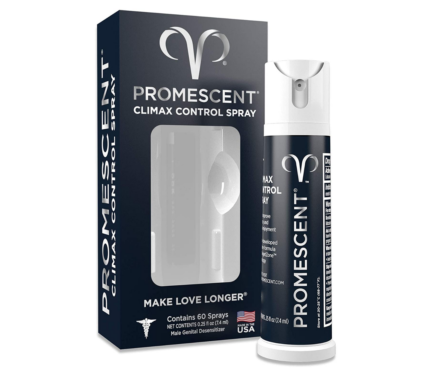 Promescent - Made in the USA - Desensitizing Delay Spray Prolonged Climax For Him - 7.4ml - 60 Sprays