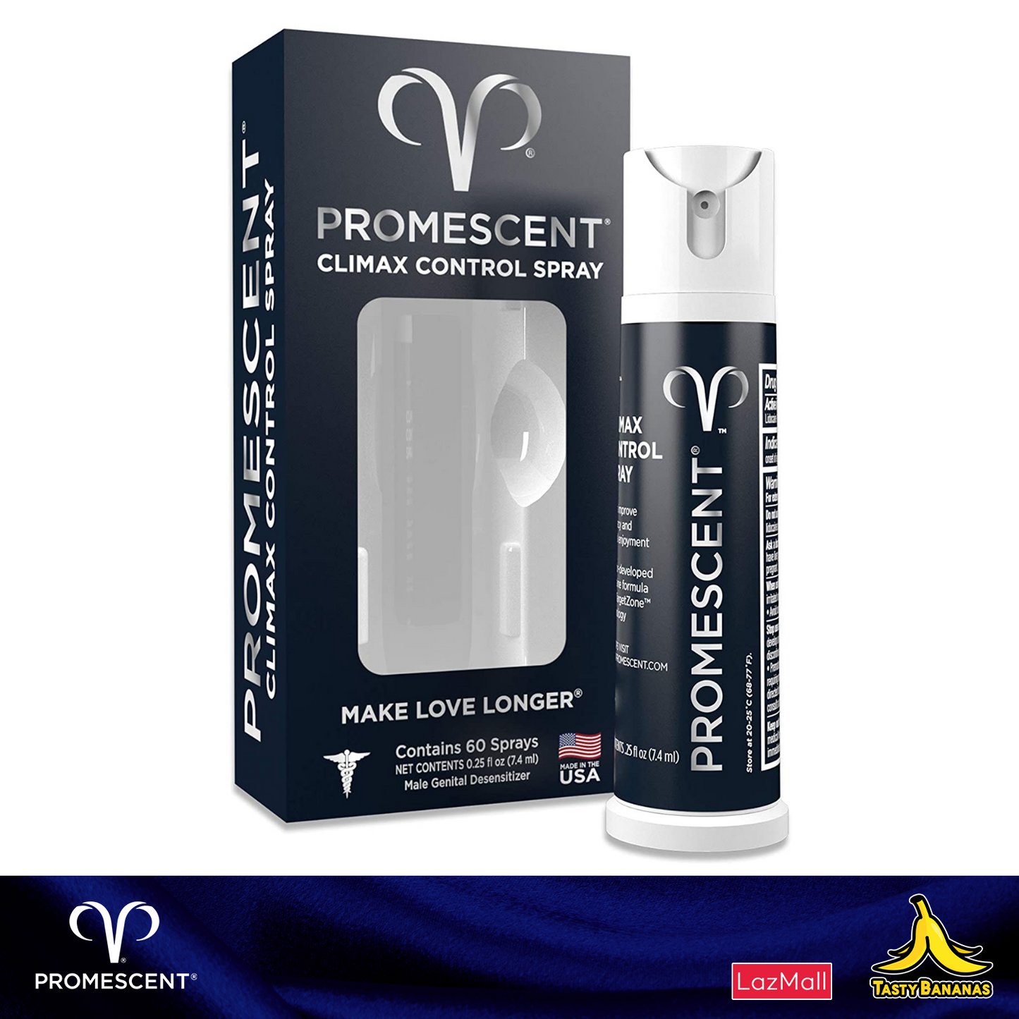 Promescent - Made in the USA - Desensitizing Delay Spray Prolonged Climax For Him - 7.4ml - 60 Sprays