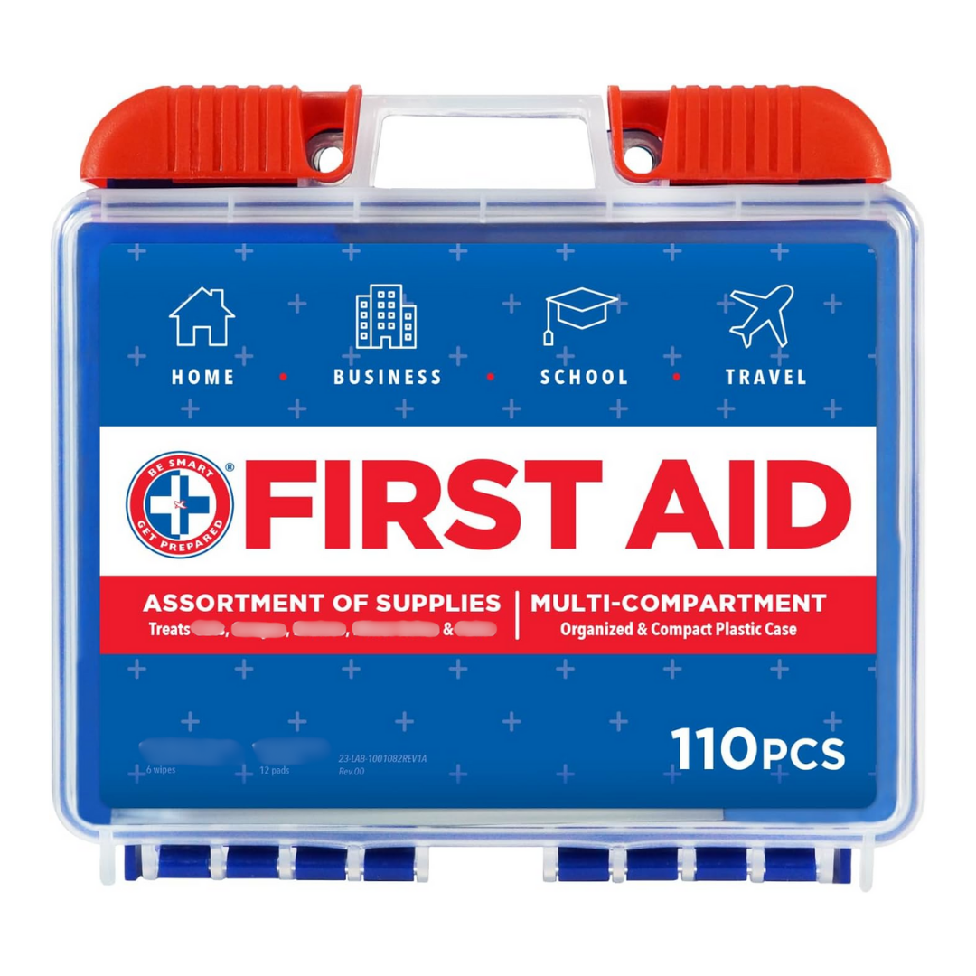 Be Smart Get Prepared Home Work Travel First Aid 110 Pcs (10-HBC-01082REV1)