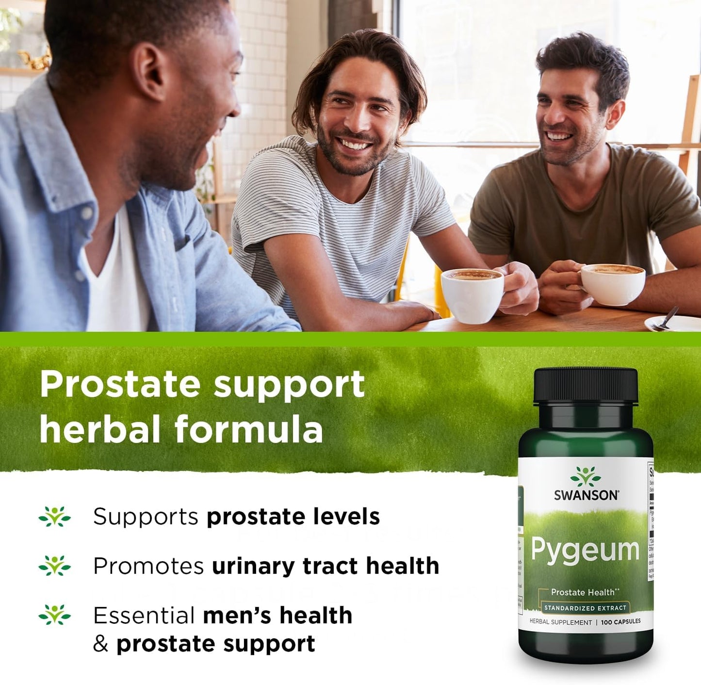 Swanson Pygeum Standardized Extract Herbal Supplement 100 Capsules