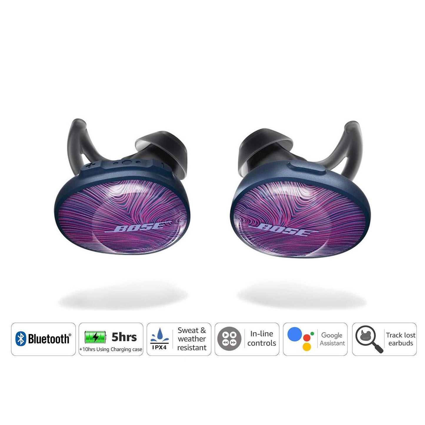 Bose SoundSport Free Truly Wireless Sport Headphones, Ultraviolet with Midnight Blue Color