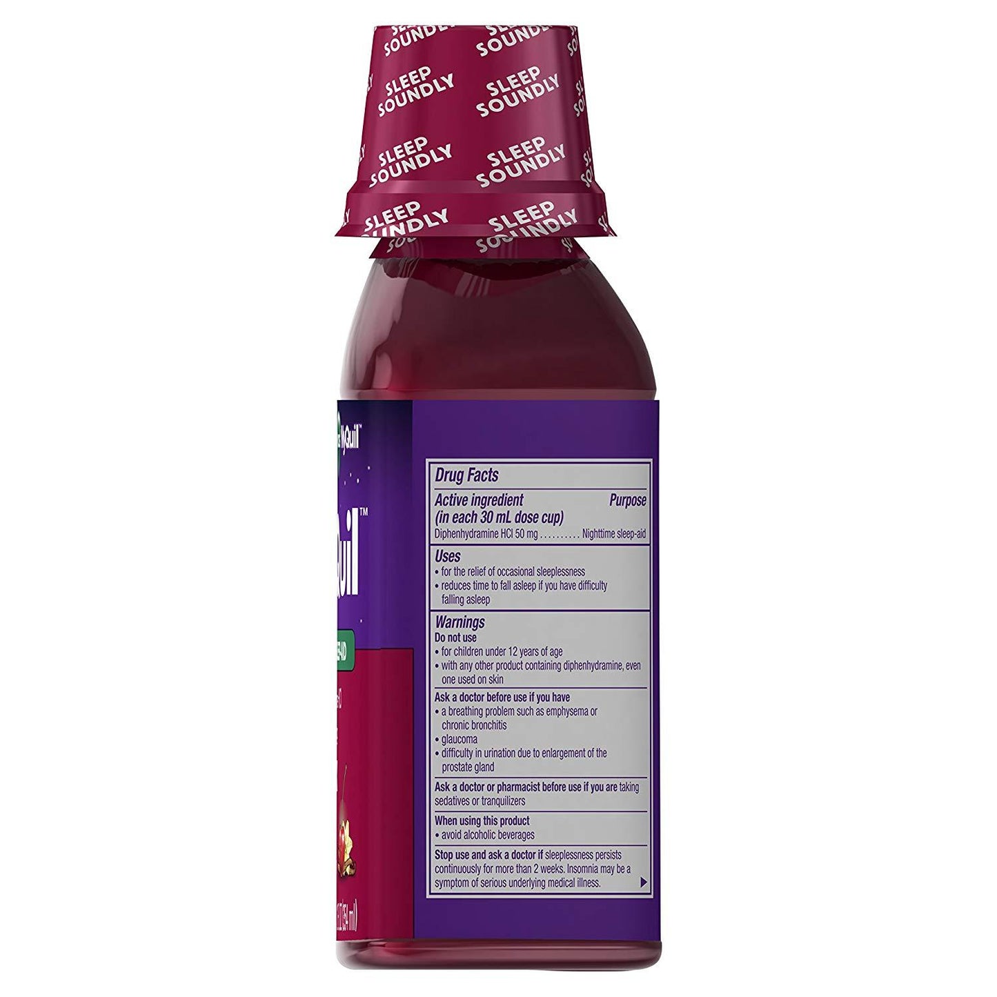 Vicks ZzzQuil Nighttime Sleep Aid Calming Vanilla Cherry Liquid 354ml (1 Count)