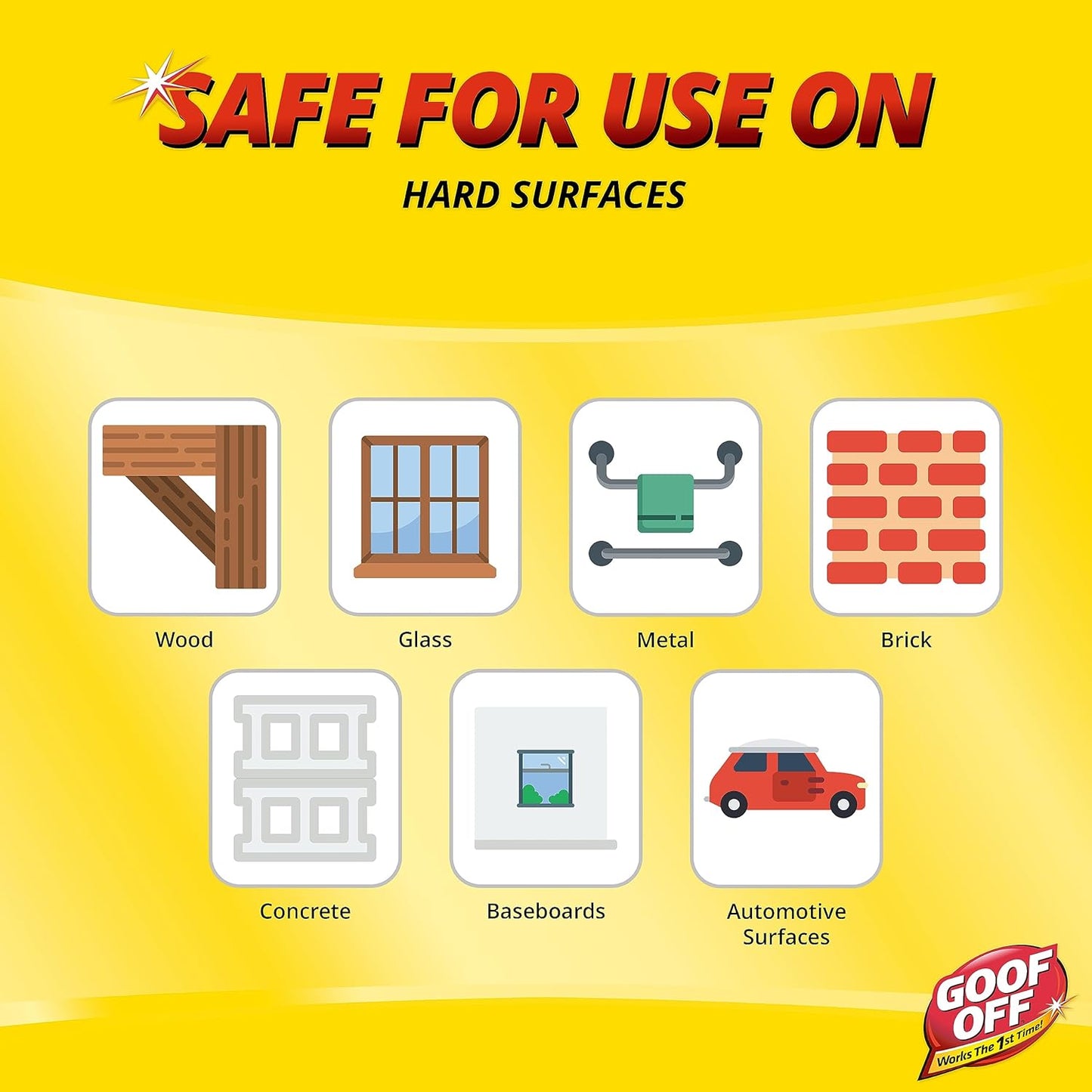 Goof Off Pro Strength Dried Latex, Adhesive, Asphalt Remover 12 oz / 340g