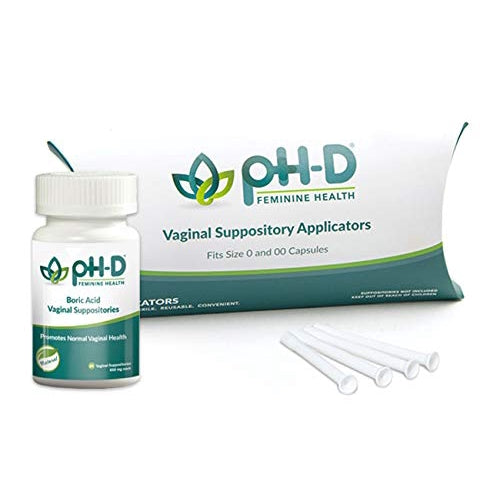 pH-D Feminine Support Boric Acid Vaginal Suppositories 24 ct