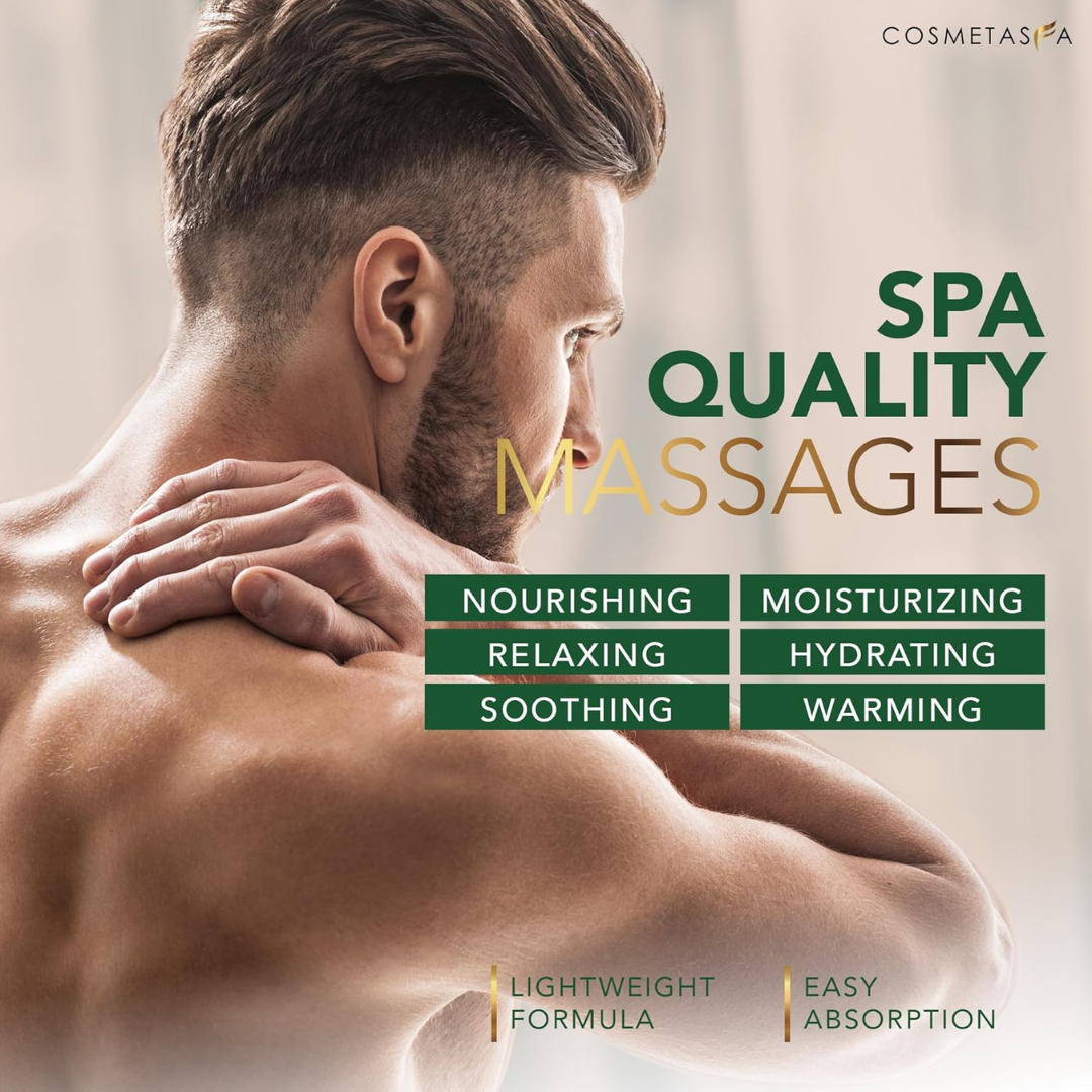 Cosmetasa Massage Oil Sore Muscle with Massage Roller Ball 8.8oz (260 ml)