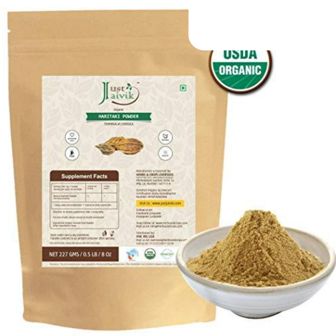 Just Jaivik Organic Haritaki Powder 8 oz / 227g