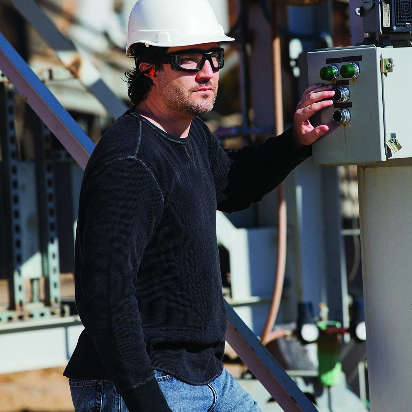 Pyramex I-FORCE with Anti-Fog Sporty Dual Pane Safety Goggles Indoor/Outdoor, Black