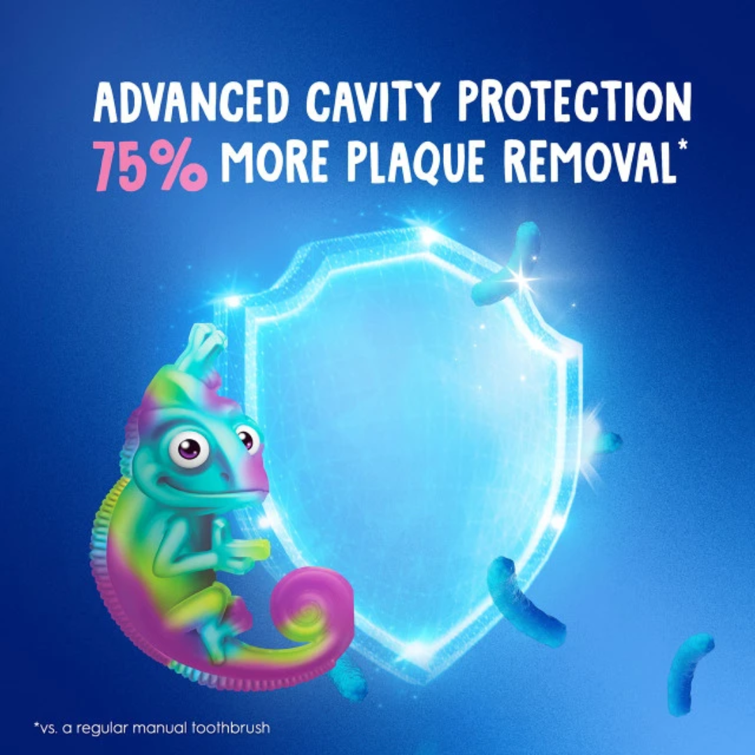 Oral-B Kids Rechargeable Toothbrush featuring Chameleon, for Kids 3+