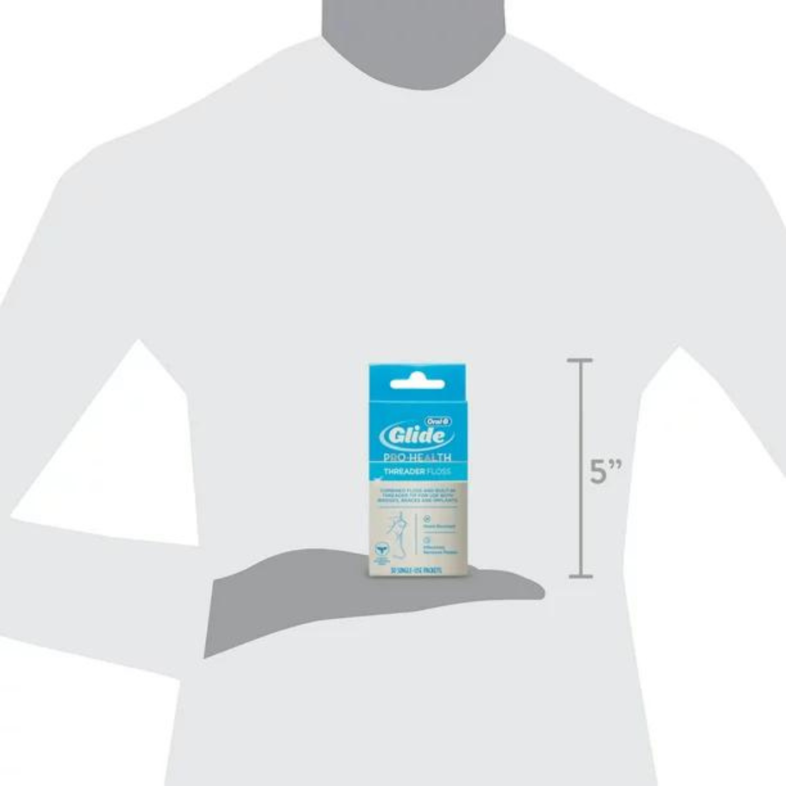 Oral-B Glide Pro-Health Threader Floss Shred Resistant Effectively Removes Plaque 30 Count