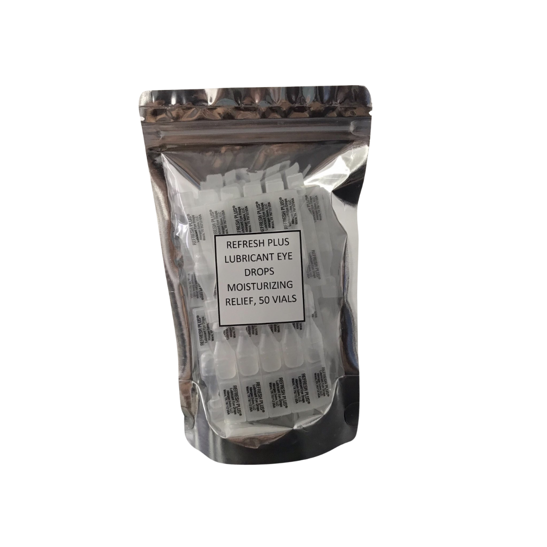 Refresh Plus Lubricant Eye Drops Moisturizing Relief, 50 Vials