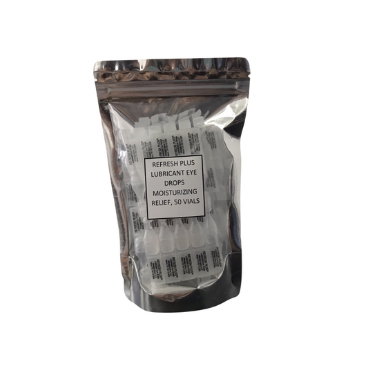 Refresh Plus Lubricant Eye Drops Moisturizing Relief, 50 Vials