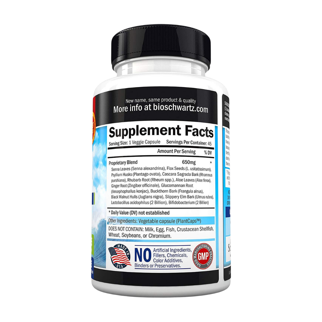BioSchwartz 15-Day Fast Acting Colon Detox and Cleanser Extra Strength Formula, 45 Veggie Caps