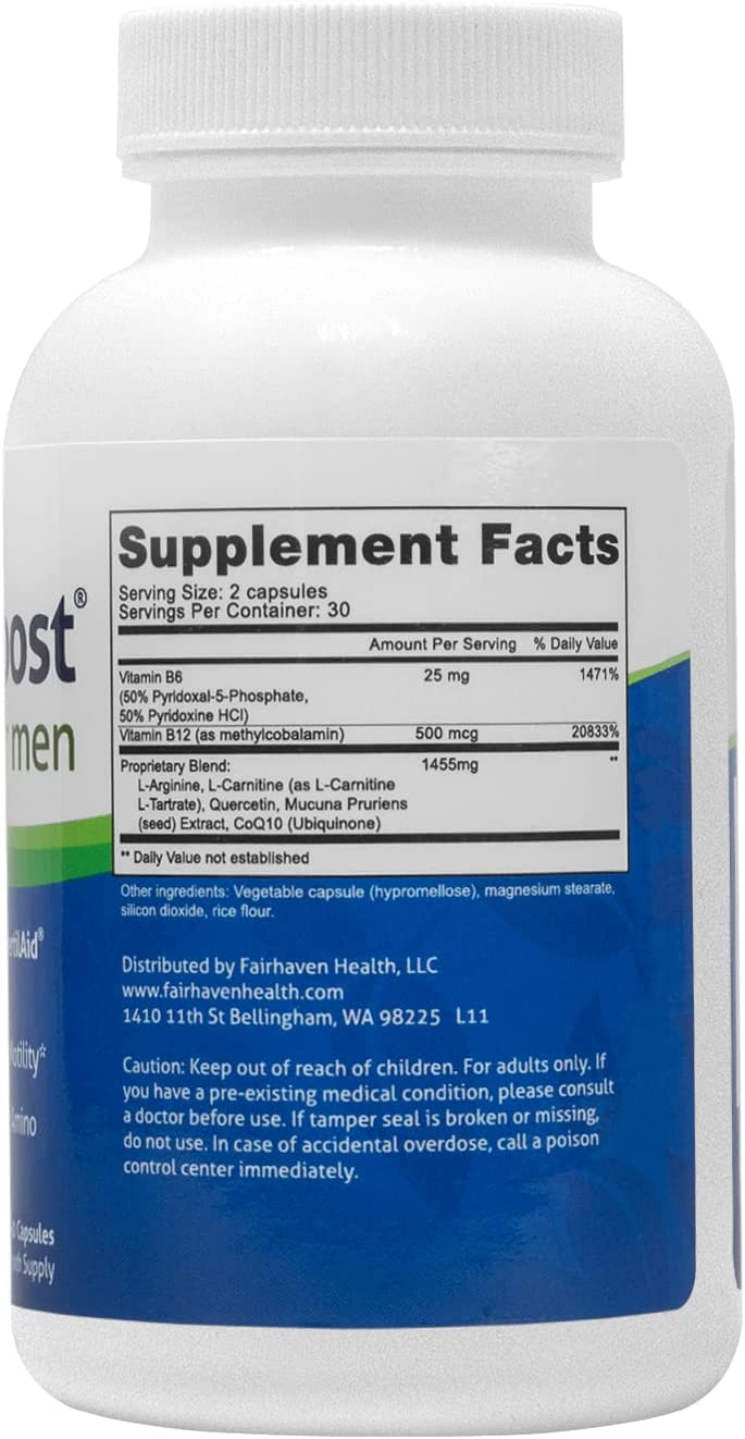 AUTHENTIC Fairhaven Health MotilityBoost for Men Dietary Supplement One Month Supply 60 Capsules