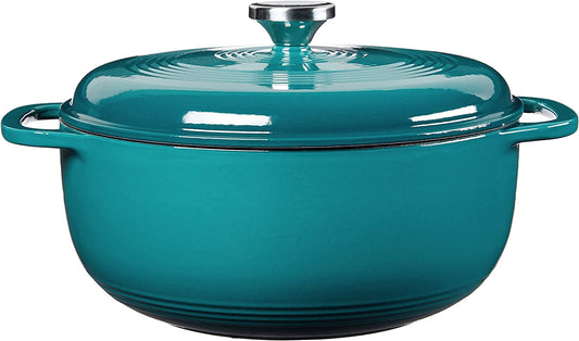 Lodge EC6D38 Enameled Cast Iron Dutch Oven 6-Quart Lagoon