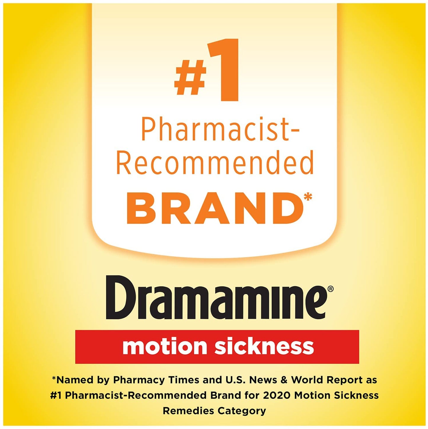 Dramamine Motion Sickness Non-Drowsy Made with Natural Ginger, 18 Capsules