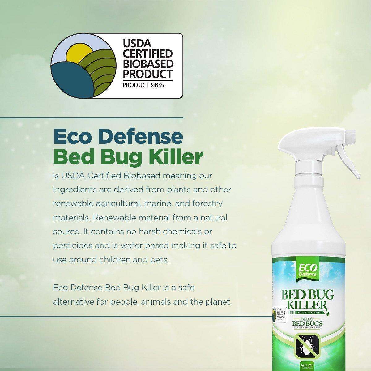 Eco Defense Bed Bug Killer, Natural Organic Formula, 16 oz.