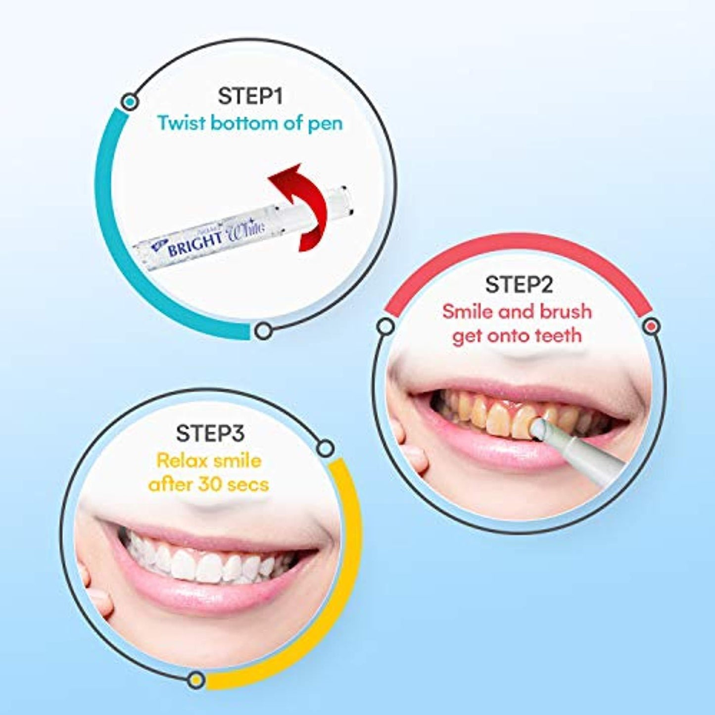 AsaVea Teeth Whitening Pen (2 Pack), 20 Uses, Effective, Painless, No Sensitivity, Travel Friendly, Easy To Use, Beautiful White Smile, Natural