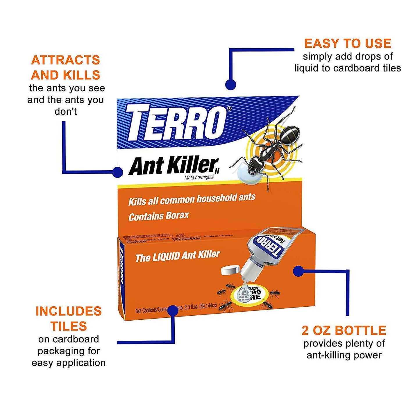 TERRO 2 oz Liquid Ant Killer ll T200 (Pack of 3)