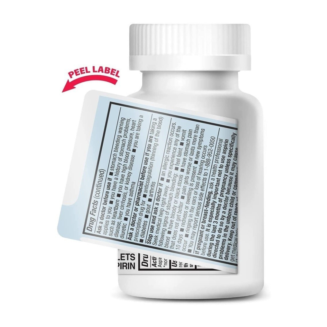 HealthA2Z Low Strength Enteric Coated 81mg Tablets, 300 Count