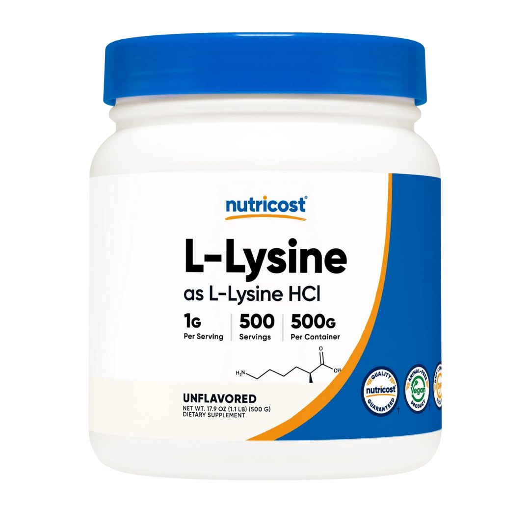 Nutricost L-Lysine Unflavored Powder Supplement 17.9oz / 500g