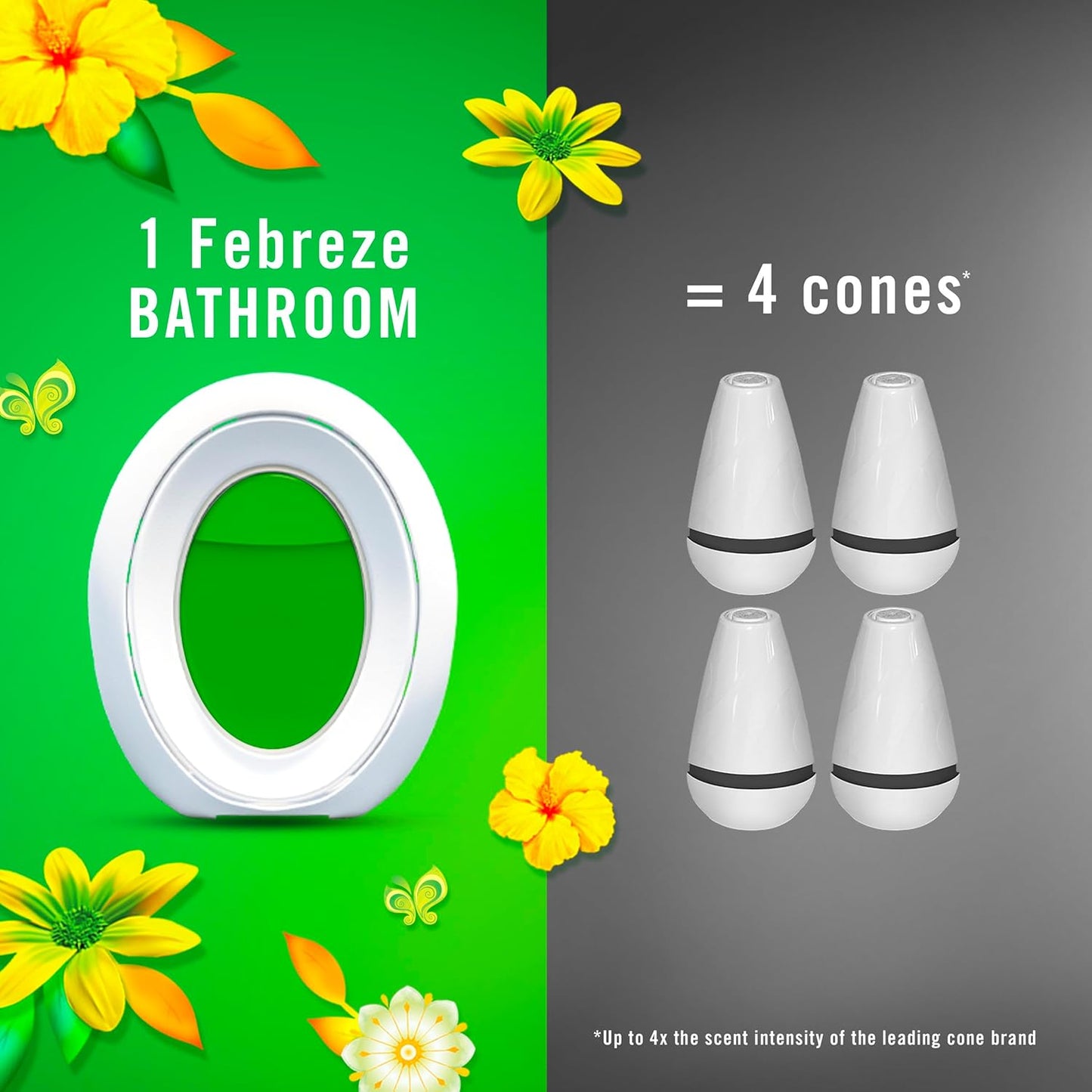 Febreze Bathroom Odor-Fighting, Plug-In Alternative Air Fresheners For Home, Original Scent, 4 Pieces