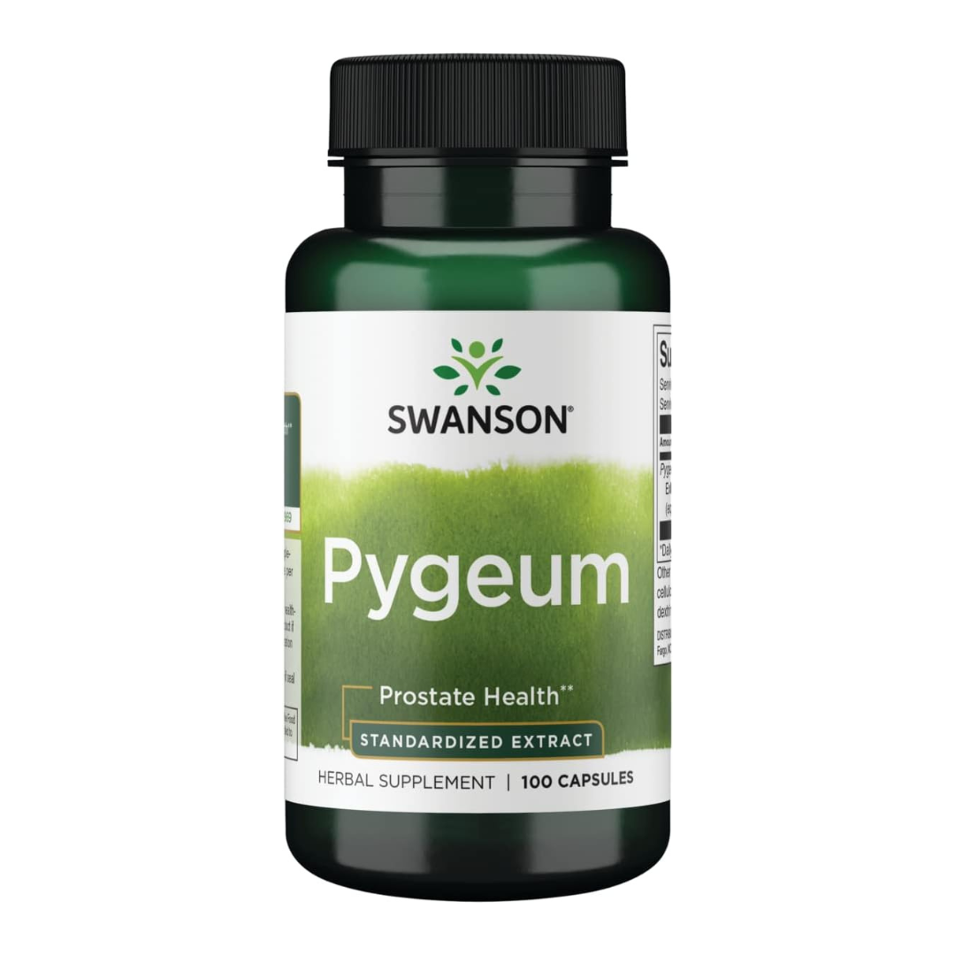 Swanson Pygeum Standardized Extract Herbal Supplement 100 Capsules