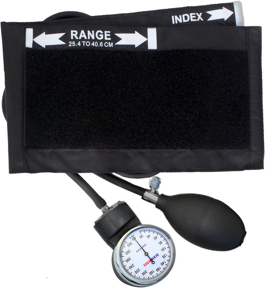Dixie EMS Deluxe Aneroid Sphygmomanometer Blood Pressure Set Tool - Black