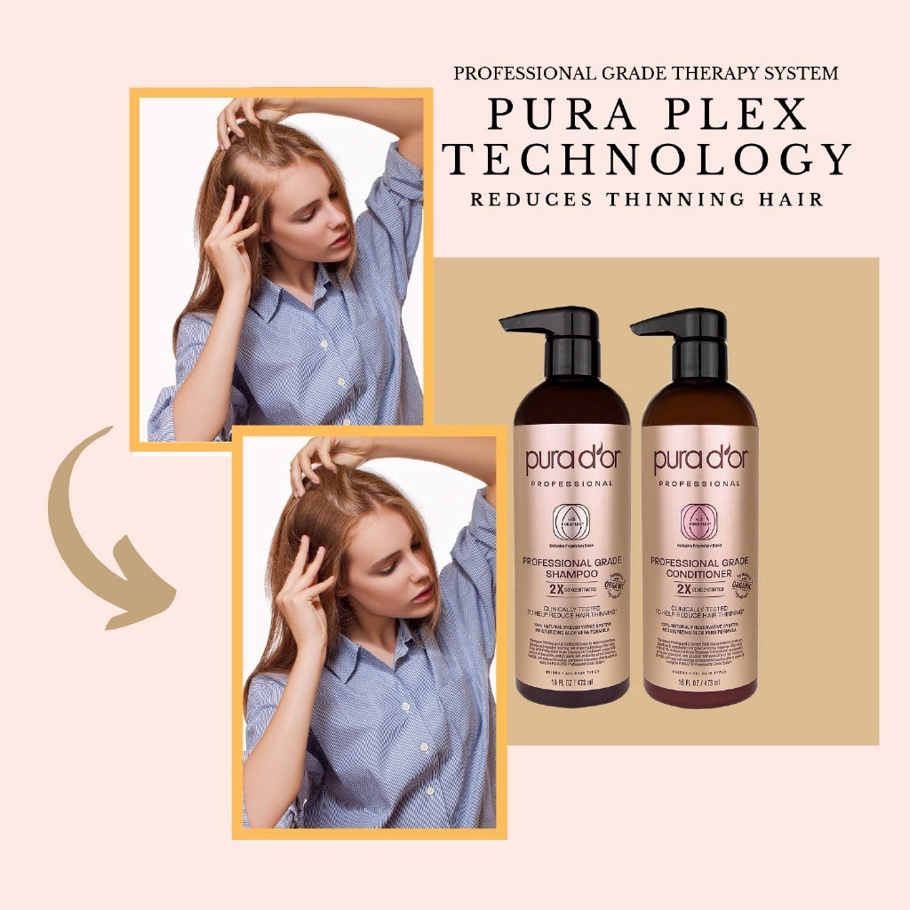 PURA D'OR Professional Grade Biotin Shampoo, 16 oz (473 mL) Packaging may vary