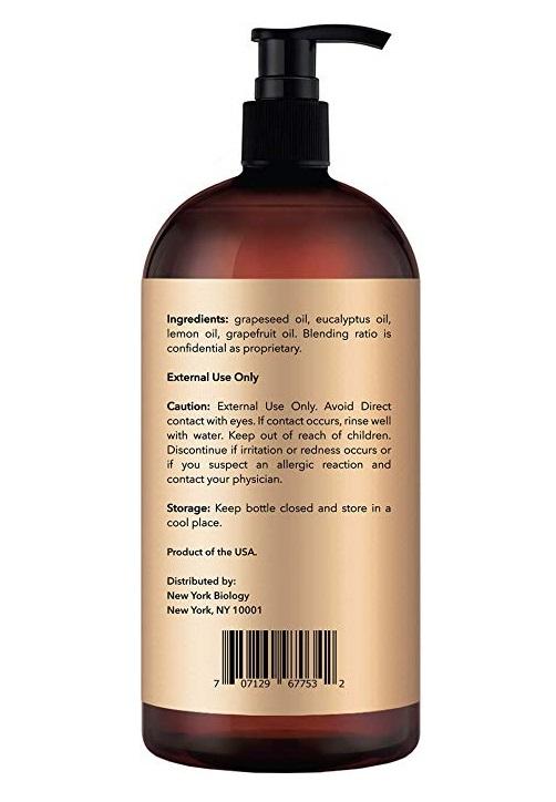 New York Biology Anti Cellulite Treatment Massage Oil 8 fl.oz / 240 ml (Packaging May Vary)