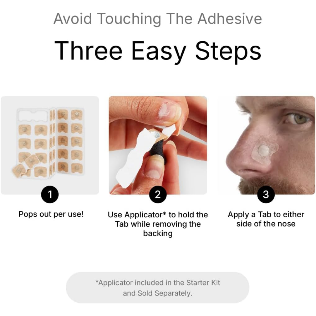 Intake Breathing Magnetic Refill Tabs Strips for Sleeping All-Night Comfort, 30 Count