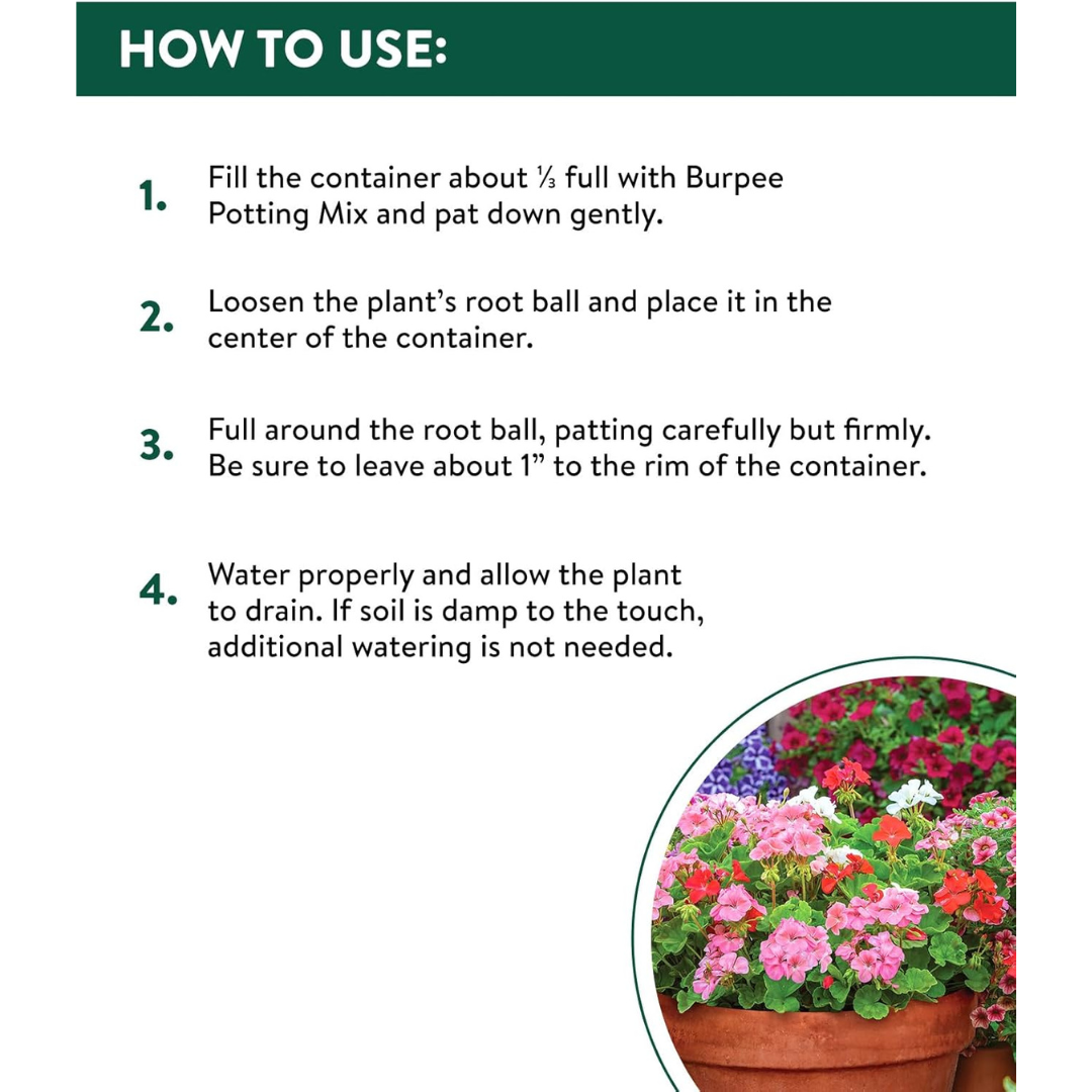 Burpee Natural & Organic Premium Peat-Free Potting Mix 9 Quarts / 1.95kg