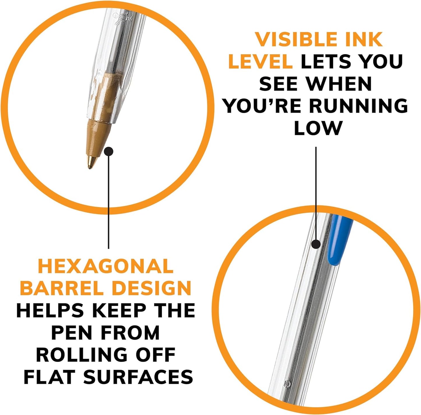 Bic Cristal Xtra Smooth Ball Pen, 24 Blue Medium Ink