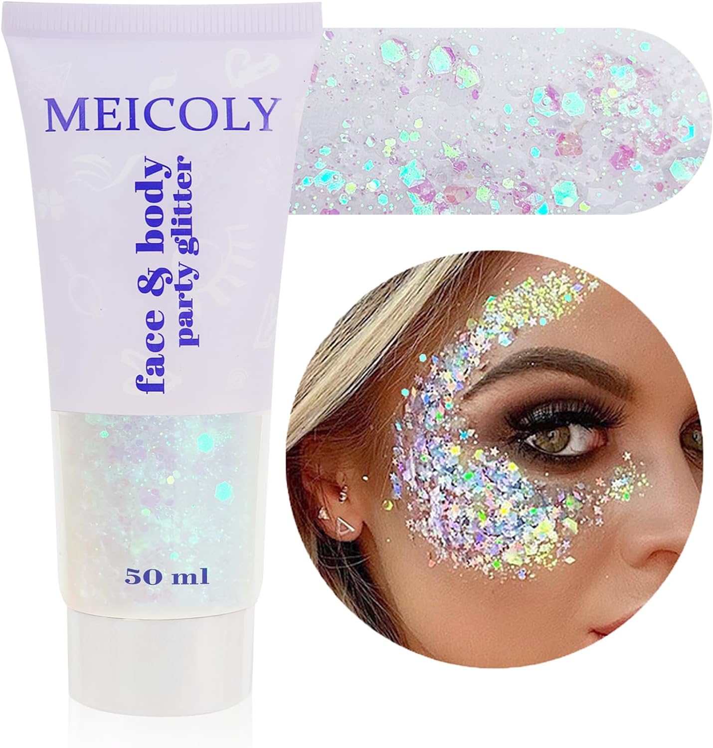 Meicoly Body Glitter White 06, 50ml