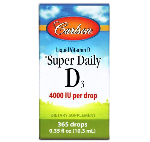 Carlson Super Daily D3 4,000 IU 365 drops 0.35 fl oz / 10.3 mL Vitamin D