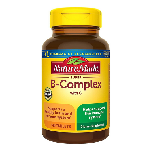 Nature Made Super B-Complex with Vitamin C and Folic Acid Supports Immune System,140 Tablets