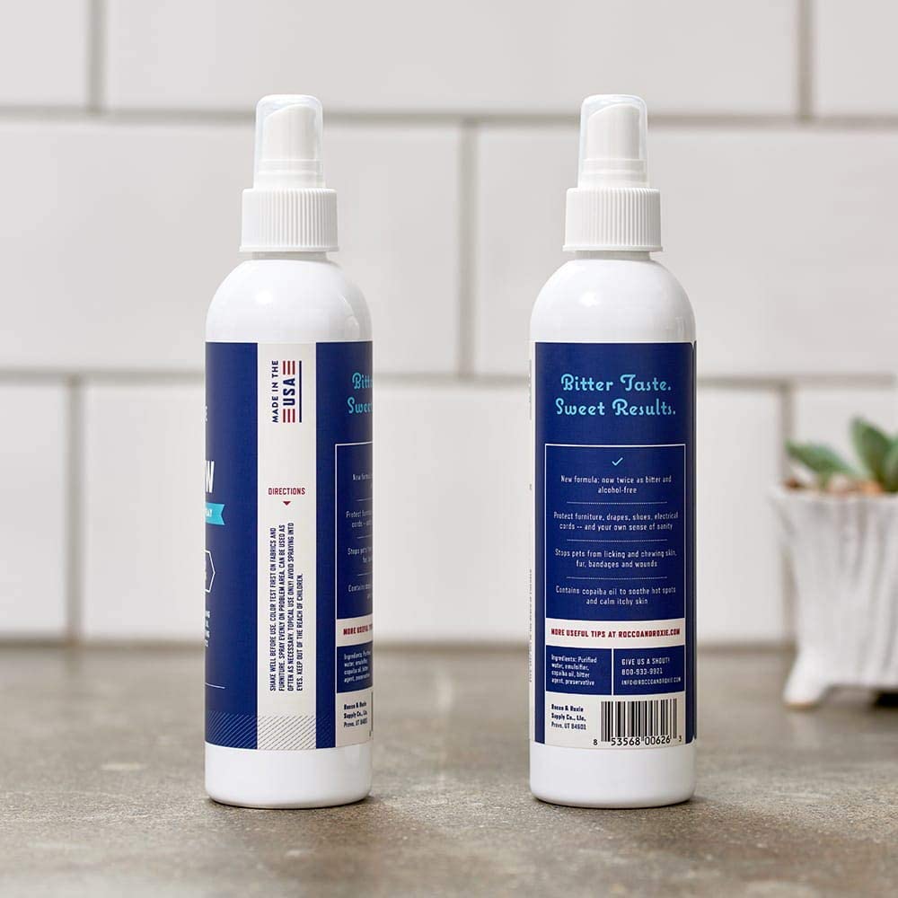 Rocco & Roxie No Chew Extreme Bitter Spray for Dogs Anti-Chew Repellent Formula, 8 fl.oz / 237ml