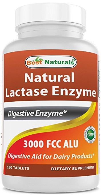 Best Naturals Fast Acting Lactase Enzyme 3000 FCC ALU 180 Tablets