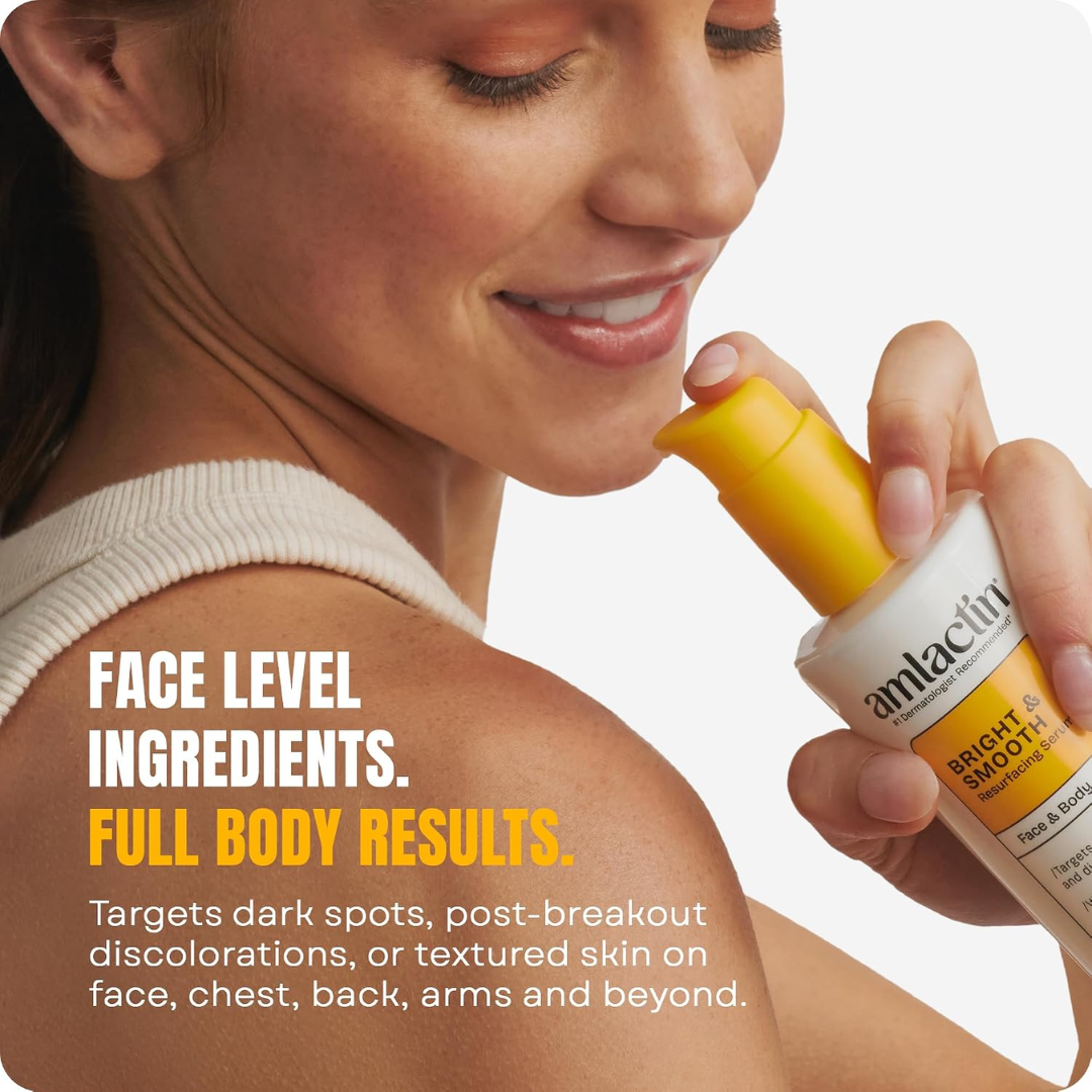 Amlactin Bright & Smooth Resurfacing Serum for Face & Body, 8 oz / 226 g