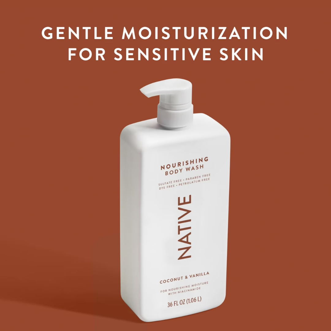 Native Nourishing Body Wash Coconut & Vanilla, 36 oz / 1.06 L